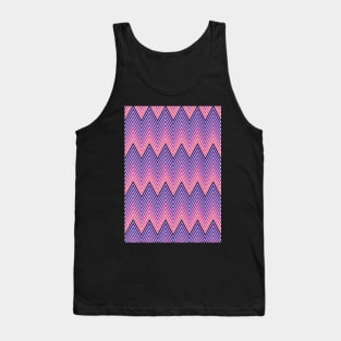 Trendy Purple Geometric Chevron Herringbone Pattern Tank Top